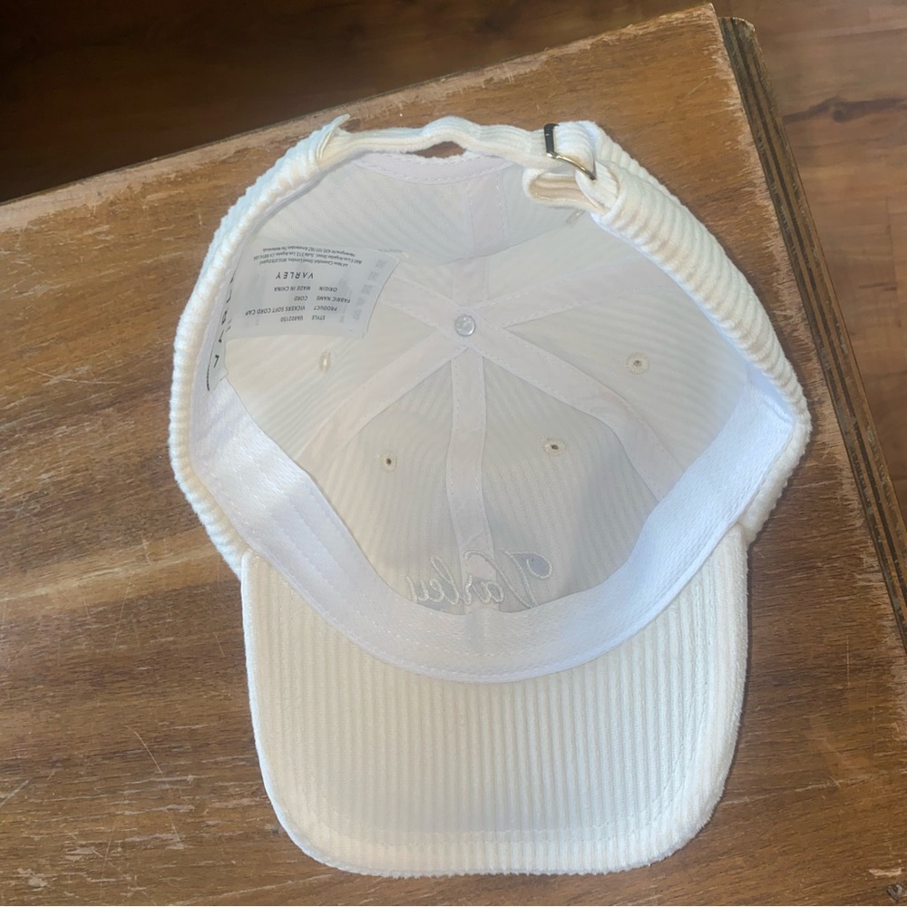 Varley Cream Ribbed Corduroy Baseball Cap - Picture 8 of 8
